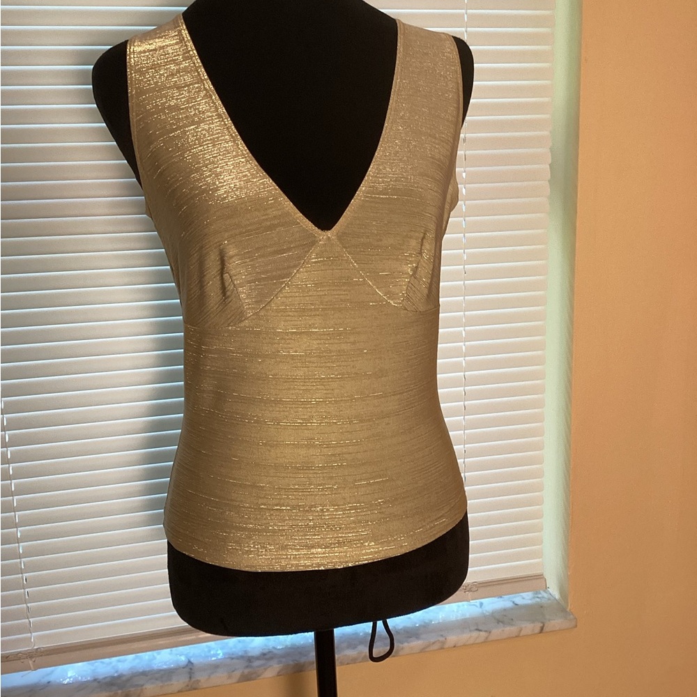 GantosElegant Gold Sleeveless Top
